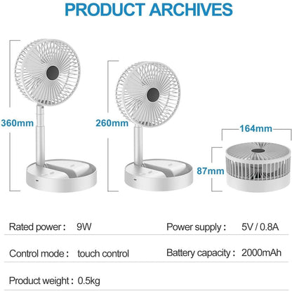Rechargeable Powerful High Speed Table Fan