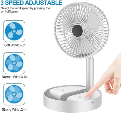 Rechargeable Powerful High Speed Table Fan